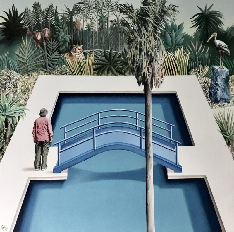 Geoff Coleman, Rousseau’s garden 2022
acrylic on linen
81 x 81 cm
